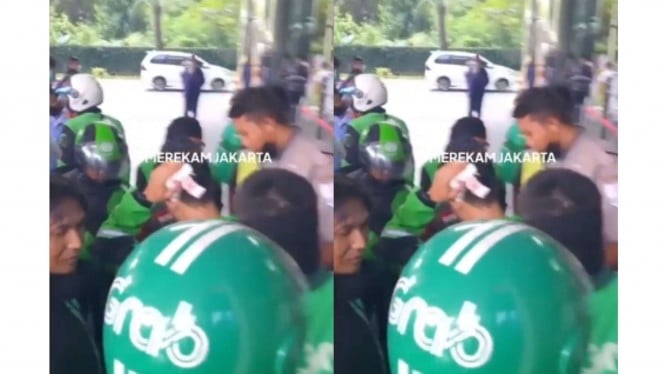 Driver ojol cekcok dengan satpam di Setiabudi sampai kepala bocor