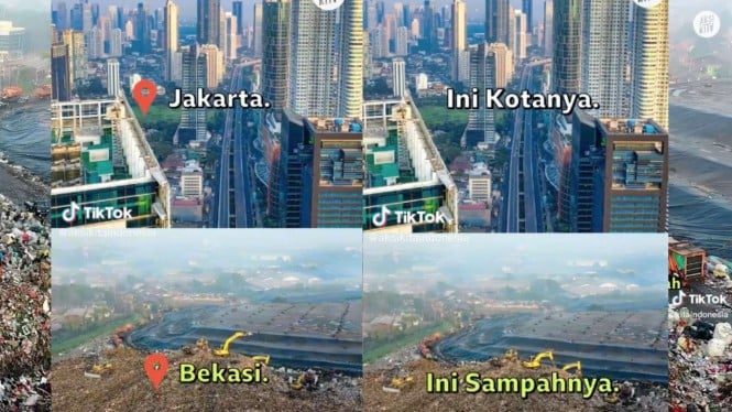 Sampah Kota Jakarta di Penampungan Bekasi