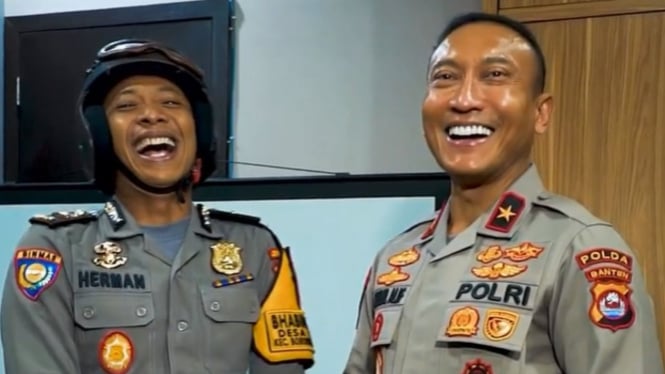 Pak Bhabin dan Wakapolda Banten Muhammad Sabilul Alif