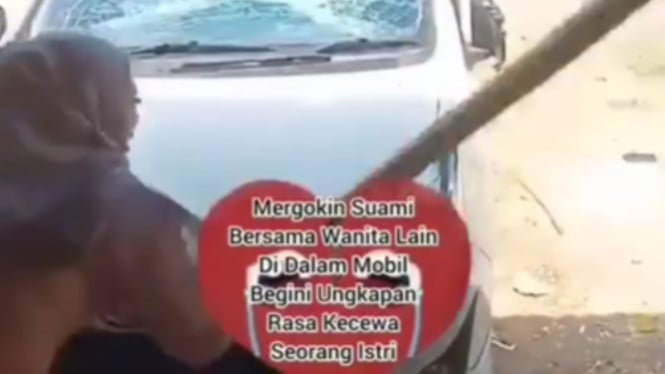 Viral Istri Pergosi Suami Selingkuh di Mobil, Toyota Agya Jadi Sasaran Amuk