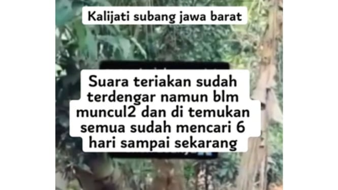 Video bernarasi suara teriakan bocah 3 tahun yang hilang di Subang