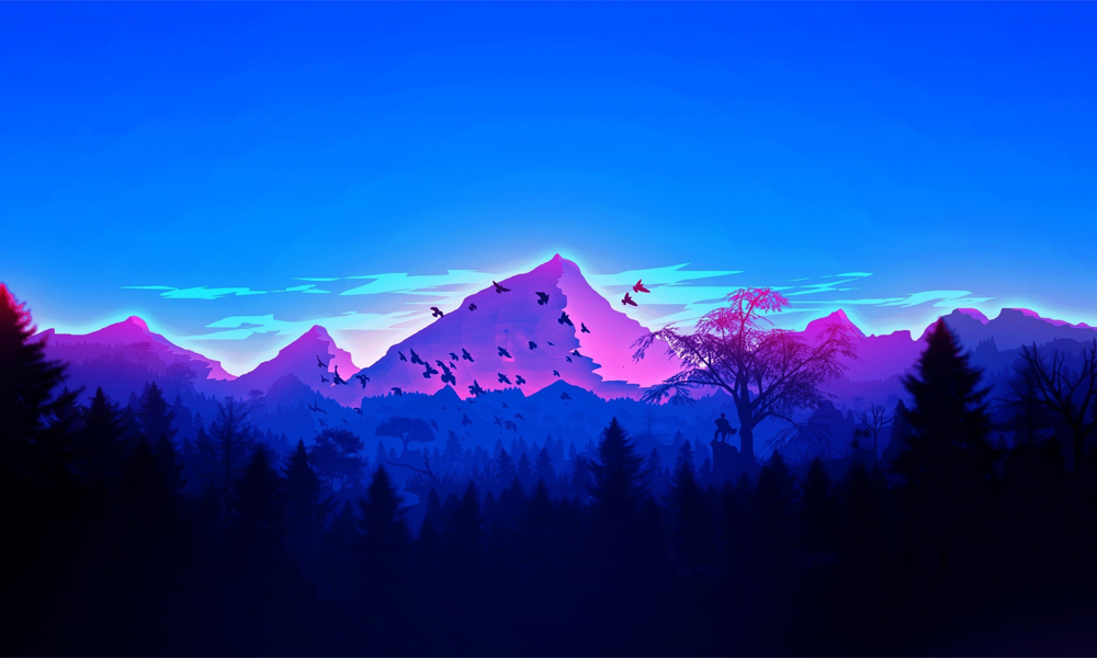 3. Mountain Background Desktop Minimalis