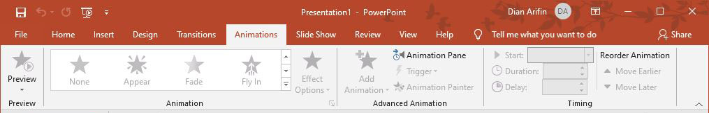 Fitur Animations Microsoft PowerPoint