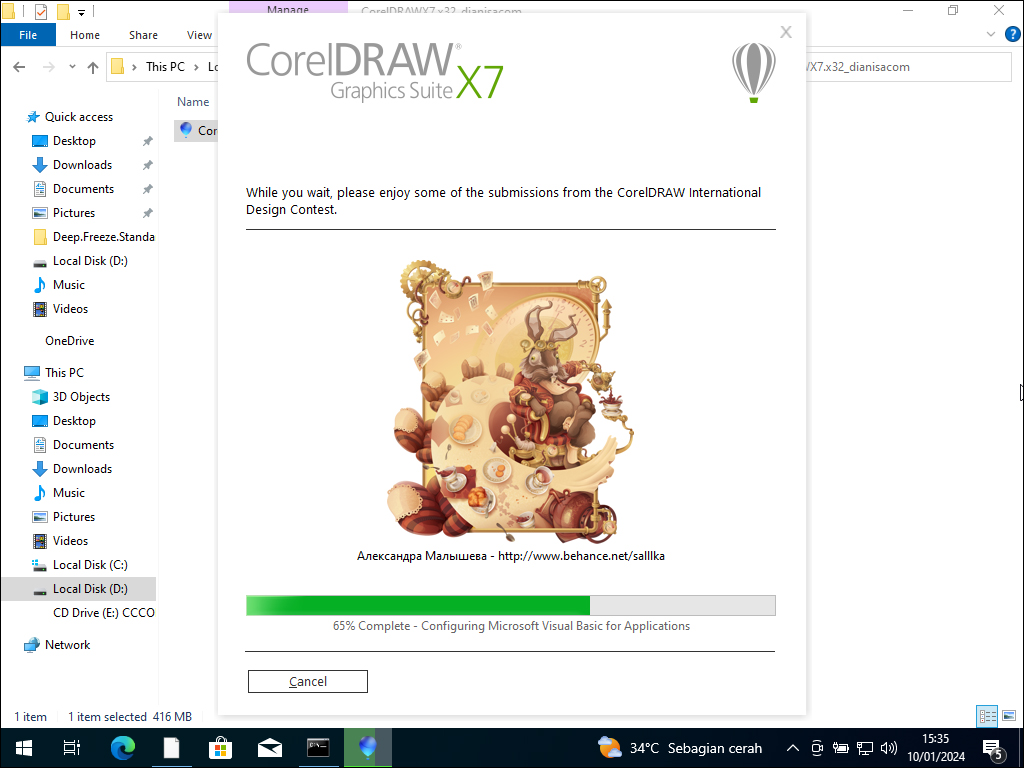 09. Proses instalasi CorelDraw X7 selesai.