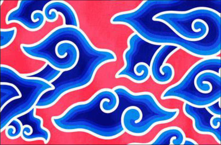 Gambar 02. Batik Awan Mendung Warna Biru