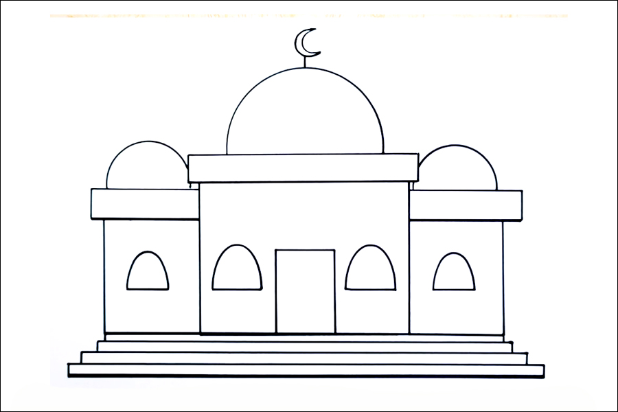 Gambar 11. Menggambar Model Masjid Simple