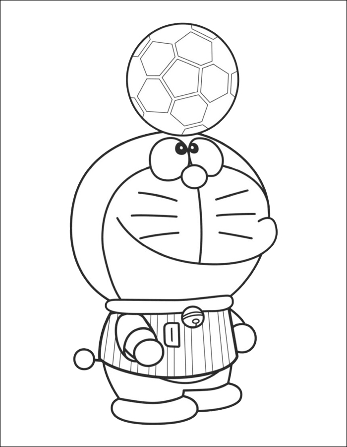 Gambar 16. Doraemon bermain bola