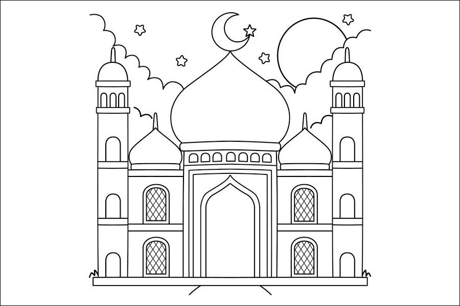 Gambar 17. Masjid Indah Megah di Suasana Malam Hari