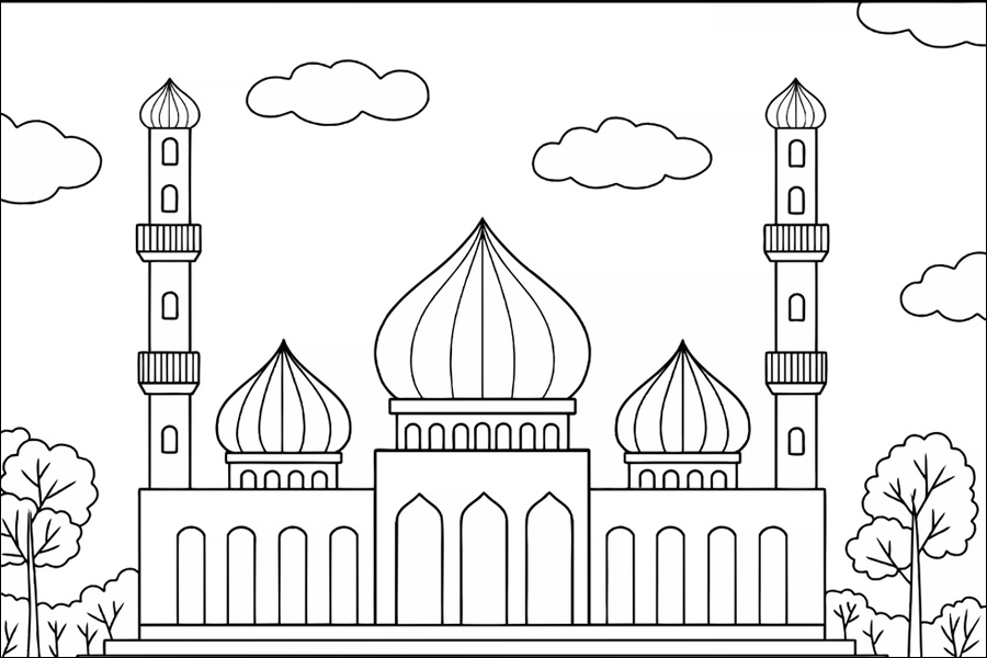 Gambar 19. Masjid di Tengah Taman yang Asri