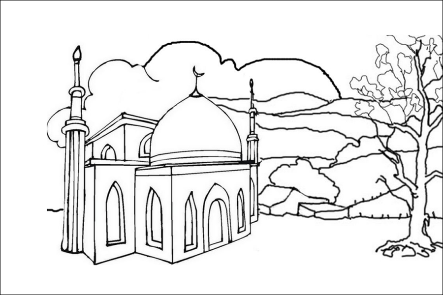 Gambar 20. Masjid dengan Pemandangan Perkampungan