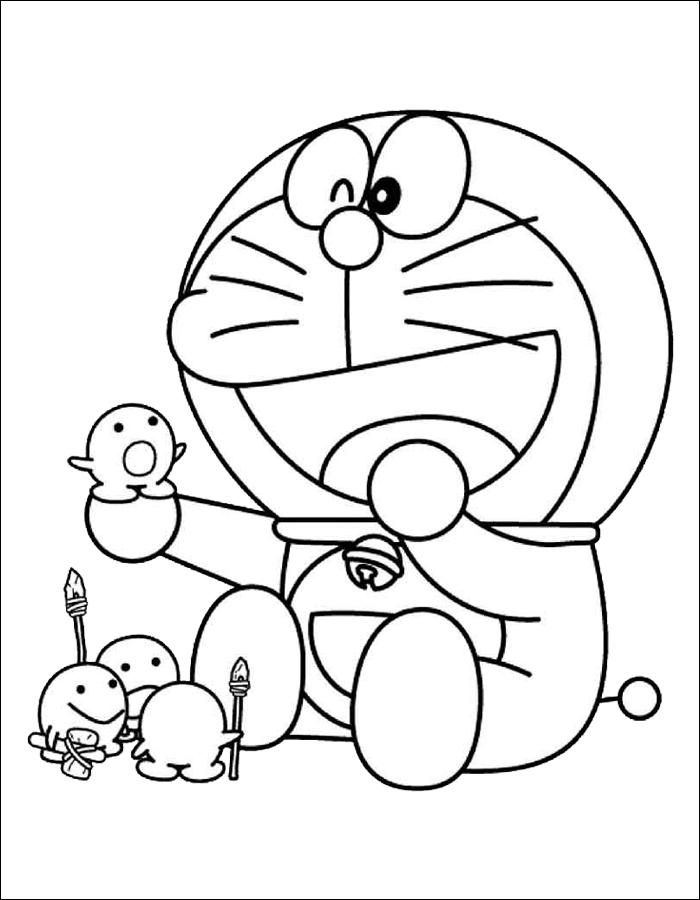Gambar 23. Doraemon bermain boneka