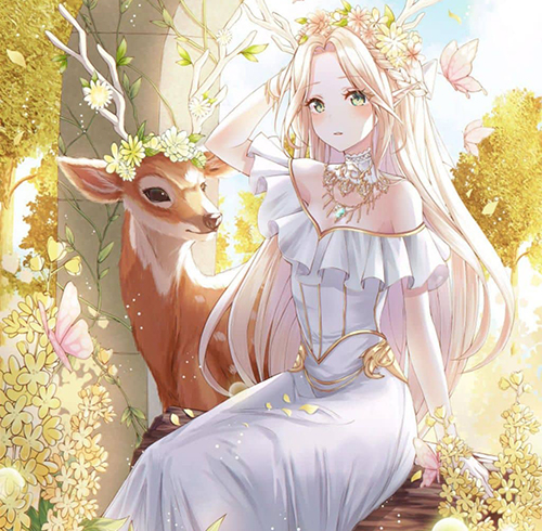 Gambar 02. PP Anime Girl aesthetic dengan mahkota rusa