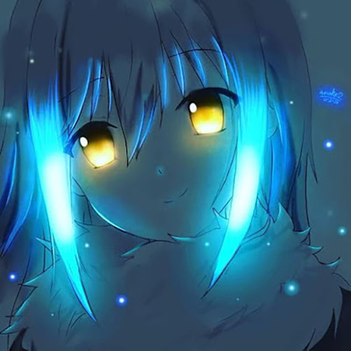 Gambar 03. Anime Kiyowo dengan warna biru menyala