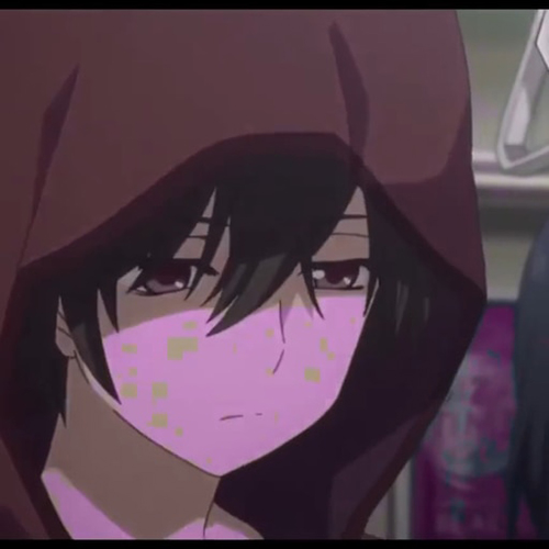 Gambar 03. Sad Boy Anime dengan Noda di Wajah