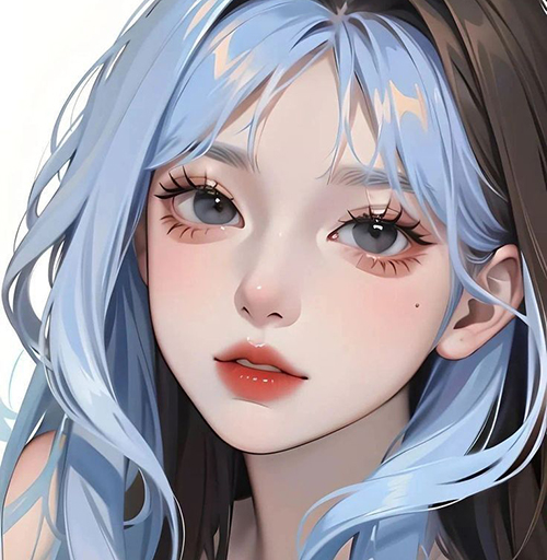 Gambar 04. PP Anime Girl Kawai dengan rambut biru hitam