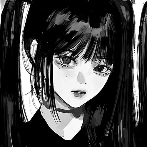 Gambar 11. Anime Girl cool dengan rambut hitam kucir dua