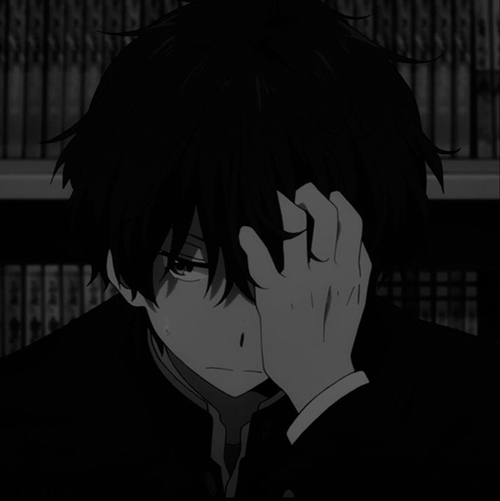 Gambar 17. Anime Sad Boy keren menutupi satu mata