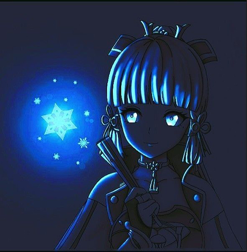 Gambar 19. Anime Girl kerajaan dengan bintang biru yang menyala