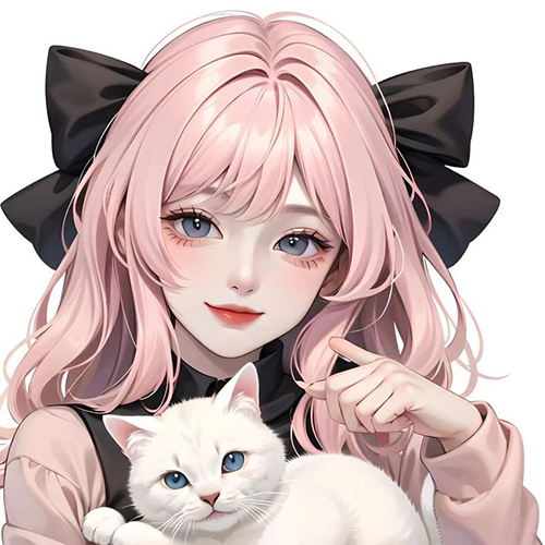 Gambar 21. PP Anime Girl Kawai dengan kucing putih lucu