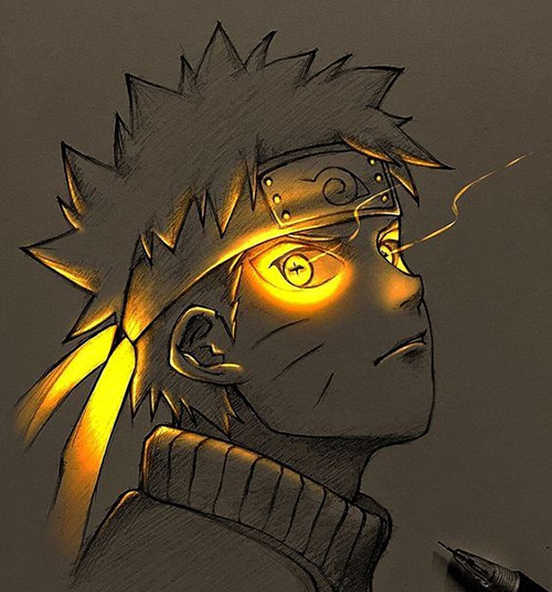 Gambar 22. Anime Naruto dengan mata kuning menyala