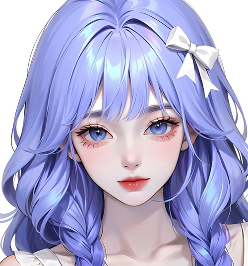 Gambar 22. PP Anime Girl Kawai dengan rambut biru cerah