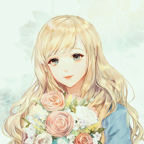 Gambar 23. PP Anime Girl aesthetic blonde hair