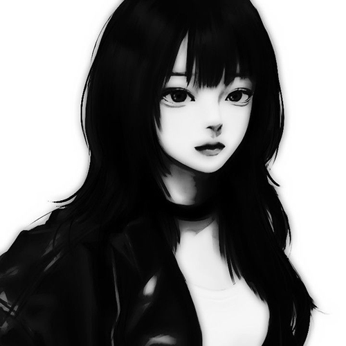 Gambar 27. Anime Girl cool dengan jaket bomber hitam