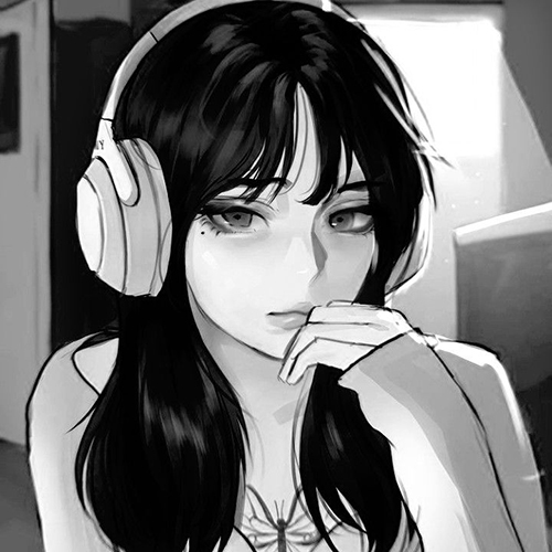 Gambar 28. Anime Girl cool dengan headphone