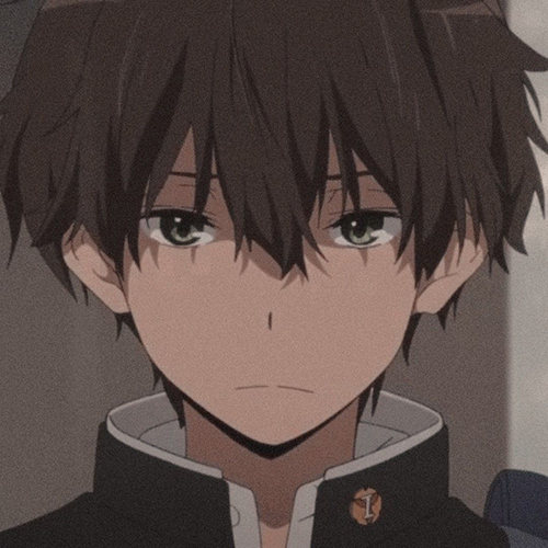 Gambar 49. Anime Sad Boy dengan Seragam Sekolah