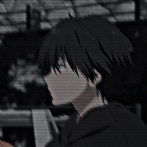 Gambar 51. Anime Sad Boy Keren dengan Tatapan Tajam ke depan