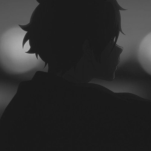 Gambar 52. Anime Sad Boy merenung dengan Siluet Cahaya