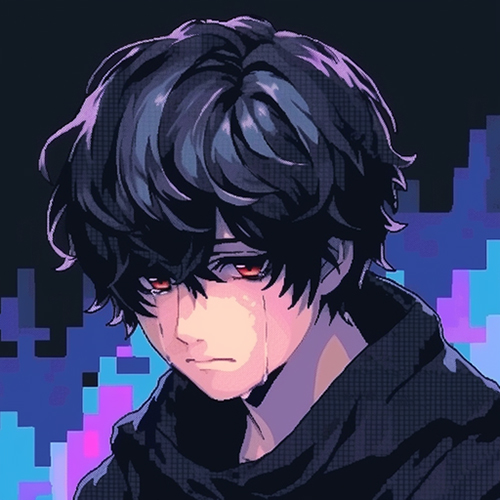 Gambar 81. Anime Sad Boy dengan berlinang air mata